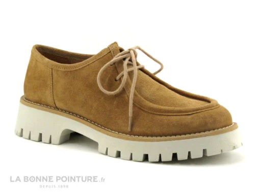 We Do 22913 Sabbia - Chaussure Derbi Beige - Semelle Plateforme Femme