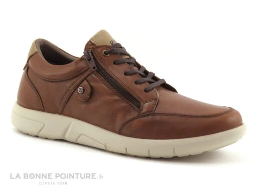 Esse 28715 01 TABA - Chaussure Confort Homme - Marron - Zip Et Lacet