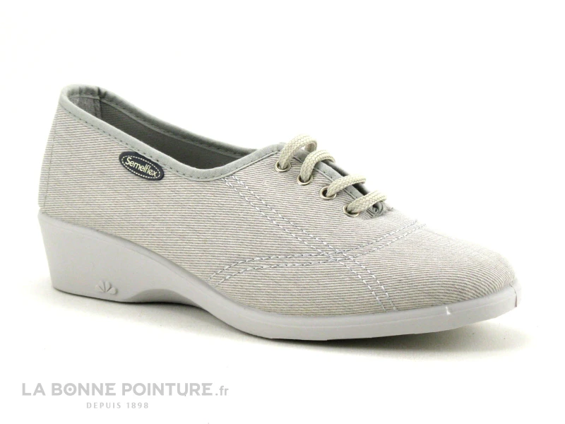 Semelflex GIGI 2 Jeans Gris - Chaussure Toile Femme - Semelle Souple 1 Semelflex GIGI 2 Jeans Gris - Chaussure Toile Femme - Semelle Souple