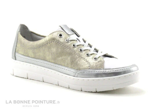 Remonte D5822-90 Argent Blanc Or - Basket Basse Femme