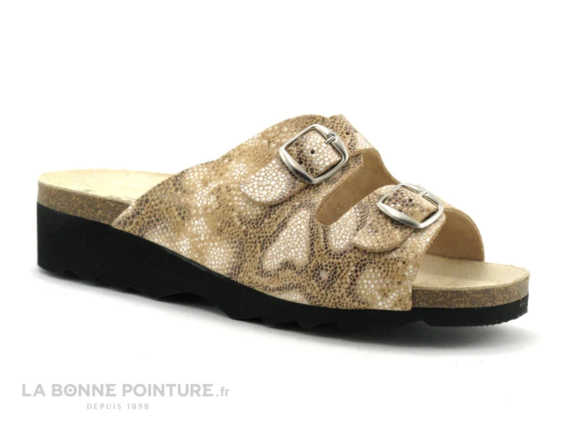 Artika Soft GADIN Crotalia - Mule Confort Beige Reptile 1 Artika Soft GADIN Crotalia - Mule Confort Beige Reptile