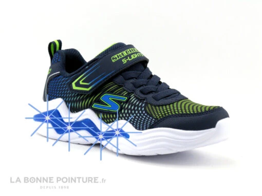 Skechers ERUPTERS IV 400125L Navy Lime - Basket GARCON