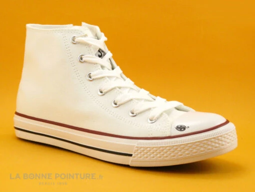 Dockers 38AY670 500 Weiss - Basket Montante Toile Blanche