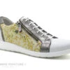 Inea FARFADET Blanc Jaune - Basket Femme Lacet Et Zip