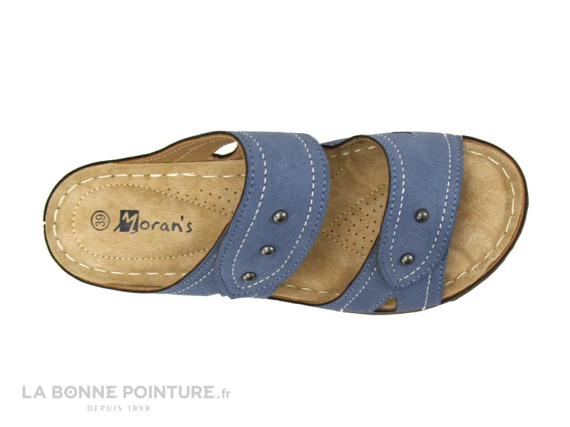 Morans BRIEC Bleu - Mule Femme Reglable Avec Velcro 3 Morans BRIEC Bleu - Mule Femme Reglable Avec Velcro – Image 3