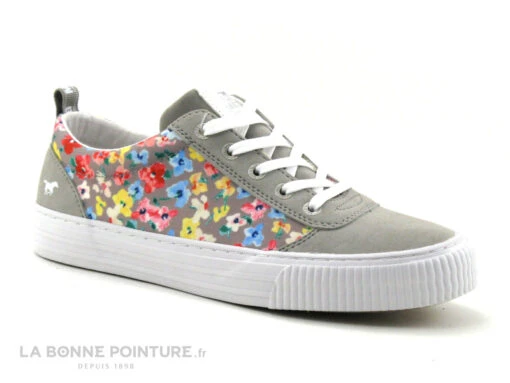 Mustang 1420-302-22 Gris Clair - Fleuri - Basket Mode Femme