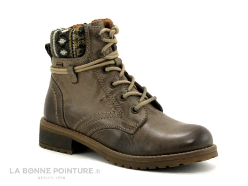 Com Un Point ADGENER Kaki - Bottine Fille Marron