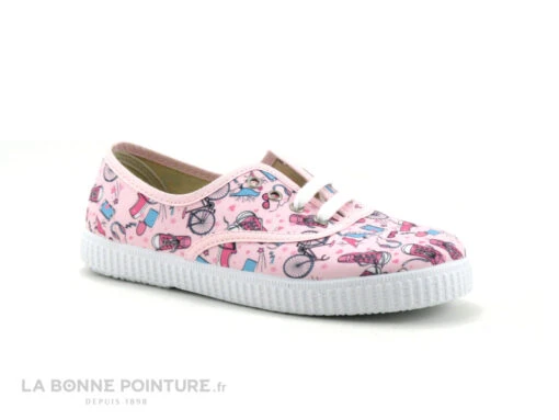 Batilas 576 223 - Basket Fille Toile Rose Imprimee