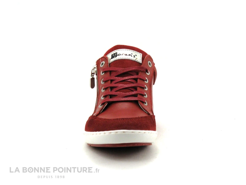 Morans SEVENE Rouge - Basket Basse Femme En Cuir Rouge 2 Morans SEVENE Rouge - Basket Basse Femme En Cuir Rouge – Image 2