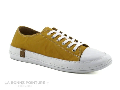 Andrea Conti 0025903051 Gelib - Basket Femme Jaune En Cuir