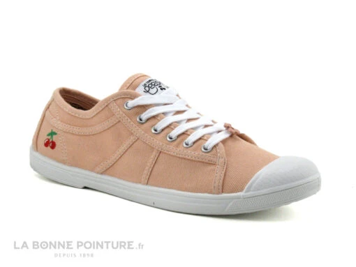 Le Temps Des Cerises Basic 02 Old Pink - Basket Toile Rose