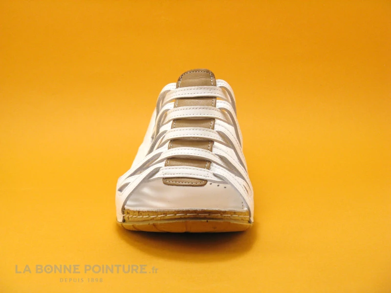 Karyoka DADOU Blanc - Mule Femme - Talon Compense 2 Karyoka DADOU Blanc - Mule Femme - Talon Compense – Image 2