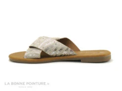The Divine Factory HW4625 Blanc Argent Beige - Mule Plate Femme -Célèbre Chaussures Magasin cd24607c73b9e66c561f35ea11d5d5ef img 9957.jpg 171451