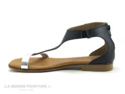 Jordana 3594 - Bleu Marine Et Argent - Sandale Femme Avec Zip -Célèbre Chaussures Magasin cd24607c73b9e66c561f35ea11d5d5ef img 9961.jpg 171480