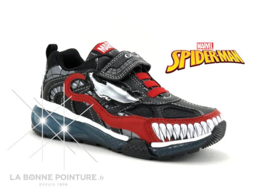 Geox VENOM J26FEC Bayonyc Black Red - Basket Basse GARCON